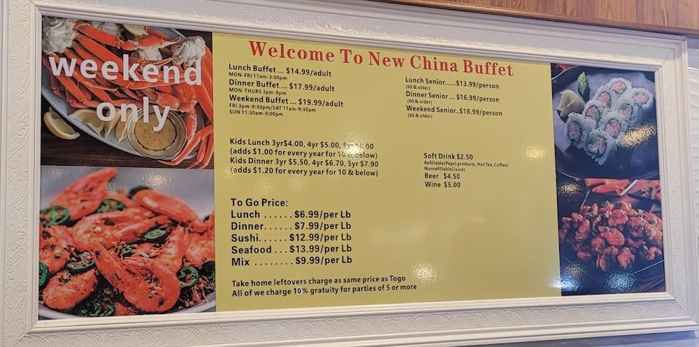 New China Buffet Menu image 1